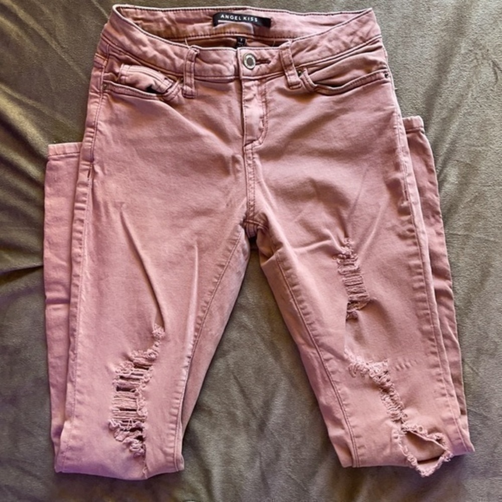 4 for 16$ 2000’s Angel kiss distressed skinny jeans